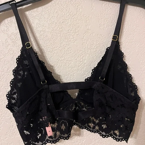 Lace lightly padded Bralette plunge wireless - Picture 5 of 9
